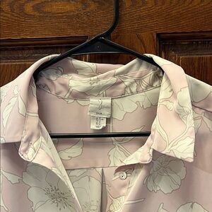 Joie Pink Floral Button-Up Blouse